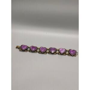 Women’s Ladies Vintage Marbled Lilac Lucite Chunky Bracelet 50s to 60s